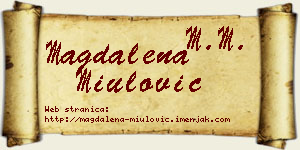 Magdalena Miulović vizit kartica